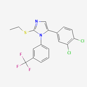 5-(3,4-dichlorophenyl)-2-(ethylsulfanyl)-1-[3-(trifluoromethyl)phenyl]-1H-imidazole