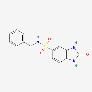 molecular formula C14H13N3O3S B2872005 N-benzyl-2-oxo-1,3-dihydrobenzimidazole-5-sulfonamide CAS No. 801224-59-9