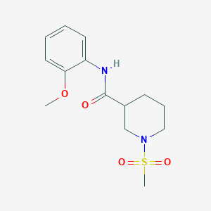 molecular formula C14H20N2O4S B2872008 N-(2-甲氧基苯基)-1-(甲磺酰基)哌啶-3-甲酰胺 CAS No. 839680-85-2
