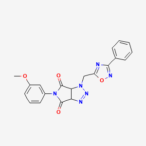 5-(3-methoxyphenyl)-1-((3-phenyl-1,2,4-oxadiazol-5-yl)methyl)-1,6a-dihydropyrrolo[3,4-d][1,2,3]triazole-4,6(3aH,5H)-dione