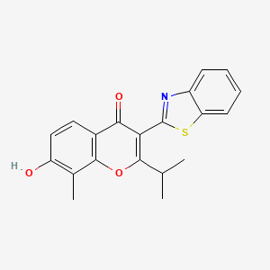 molecular formula C20H17NO3S B2872011 3-(苯并[d]噻唑-2-基)-7-羟基-2-异丙基-8-甲基-4H-色满-4-酮 CAS No. 384363-55-7