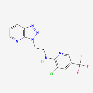 molecular formula C13H10ClF3N6 B2872013 N-[3-氯-5-(三氟甲基)-2-吡啶基]-N-[2-(3H-[1,2,3]三唑并[4,5-b]吡啶-3-基)乙基]胺 CAS No. 477845-59-3