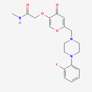 2-[6-[[4-(2-fluorophenyl)piperazin-1-yl]methyl]-4-oxopyran-3-yl]oxy-N-methylacetamide