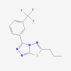 molecular formula C13H11F3N4S B287203 6-Propyl-3-[3-(trifluoromethyl)phenyl][1,2,4]triazolo[3,4-b][1,3,4]thiadiazole 