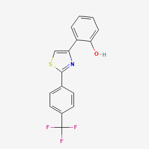 molecular formula C16H10F3NOS B2872031 4-(2-Hydroxyphenyl)-2-[4-(trifluoromethyl)phenyl]-thiazole CAS No. 1421263-68-4