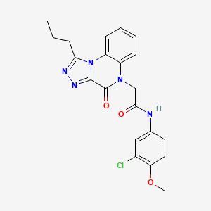molecular formula C21H20ClN5O3 B2872035 N-(3-chloro-4-methoxyphenyl)-2-(4-oxo-1-propyl[1,2,4]triazolo[4,3-a]quinoxalin-5(4H)-yl)acetamide CAS No. 1260990-51-9