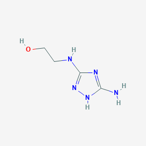 molecular formula C4H9N5O B2872039 2-[(5-amino-1H-1,2,4-triazol-3-yl)amino]ethanol CAS No. 147751-28-8