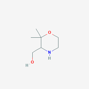 molecular formula C7H15NO2 B2872051 (2,2-Dimethylmorpholin-3-yl)methanol CAS No. 1784130-00-2