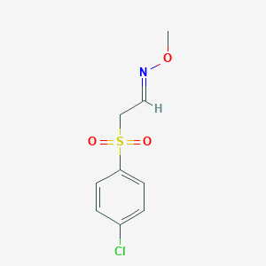 molecular formula C9H10ClNO3S B2872052 2-[(4-chlorophenyl)sulfonyl]acetaldehyde O-methyloxime CAS No. 338403-89-7