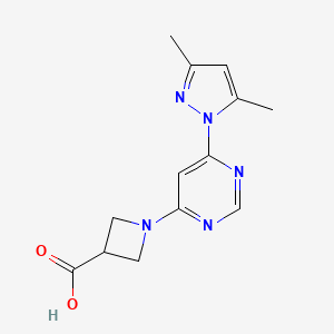 1-(6-(3,5-dimethyl-1H-pyrazol-1-yl)pyrimidin-4-yl)azetidine-3-carboxylic acid