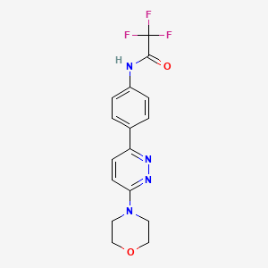 molecular formula C16H15F3N4O2 B2872057 2,2,2-trifluoro-N-(4-(6-morpholinopyridazin-3-yl)phenyl)acetamide CAS No. 899746-05-5