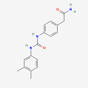 molecular formula C17H19N3O2 B2872058 2-(4-(3-(3,4-二甲苯基)脲基)苯基)乙酰胺 CAS No. 1251560-34-5