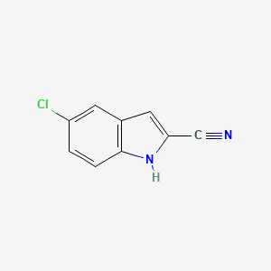 molecular formula C9H5ClN2 B2872060 5-Chloro-1H-indole-2-carbonitrile CAS No. 1374452-17-1