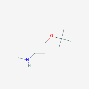 molecular formula C9H19NO B2872061 3-(叔丁氧基)-N-甲基环丁-1-胺 CAS No. 1509153-06-3