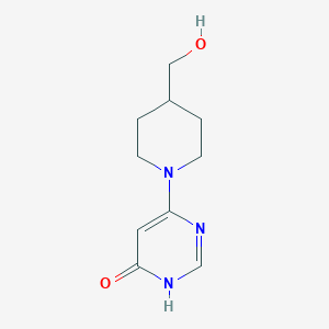 molecular formula C10H15N3O2 B2872063 4-[4-(Hydroxymethyl)piperidin-1-yl]-1H-pyrimidin-6-one CAS No. 1603127-91-8