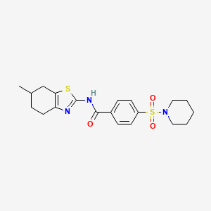 B2872074 N-(6-methyl-4,5,6,7-tetrahydrobenzo[d]thiazol-2-yl)-4-(piperidin-1-ylsulfonyl)benzamide CAS No. 306290-49-3
