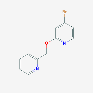molecular formula C11H9BrN2O B2872078 4-溴-2-(吡啶-2-基甲氧基)吡啶 CAS No. 1610521-31-7