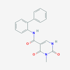molecular formula C18H15N3O3 B2872080 N-([1,1'-biphenyl]-2-yl)-3-methyl-2,4-dioxo-1,2,3,4-tetrahydropyrimidine-5-carboxamide CAS No. 1351643-63-4