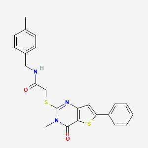 molecular formula C23H21N3O2S2 B2872087 N-[(3-cyclopropyl-3H-imidazo[4,5-b]pyridin-2-yl)methyl]-3,5-dimethylbenzenesulfonamide CAS No. 1105251-27-1