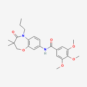 N-(3,3-dimethyl-4-oxo-5-propyl-2,3,4,5-tetrahydrobenzo[b][1,4]oxazepin-8-yl)-3,4,5-trimethoxybenzamide