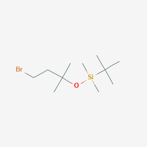 molecular formula C11H25BrOSi B2872098 (3-Bromo-1,1-dimethyl-propoxy)-tert-butyl-dimethyl-silane CAS No. 116585-11-6
