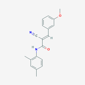 molecular formula C19H18N2O2 B2872099 (2E)-2-cyano-N-(2,4-dimethylphenyl)-3-(3-methoxyphenyl)acrylamide CAS No. 894231-98-2