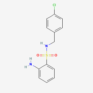 molecular formula C13H13ClN2O2S B2872104 2-amino-N-(4-chlorobenzyl)benzenesulfonamide CAS No. 23822-98-2