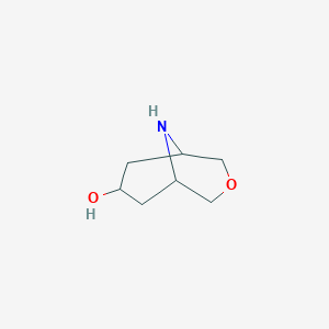 molecular formula C7H13NO2 B2872110 3-氧杂-9-氮杂双环[3.3.1]壬烷-7-醇 CAS No. 692724-79-1