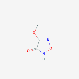 molecular formula C3H4N2O3 B2872112 4-Methoxy-1,2,5-oxadiazol-3-ol CAS No. 372172-56-0