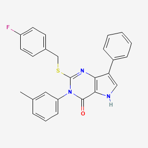 2-((4-fluorobenzyl)thio)-7-phenyl-3-(m-tolyl)-3H-pyrrolo[3,2-d]pyrimidin-4(5H)-one