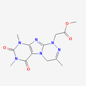 molecular formula C13H16N6O4 B2872118 methyl 2-(3,7,9-trimethyl-6,8-dioxo-5,7,9-trihydro-4H-1,2,4-triazino[4,3-h]pur inyl)acetate CAS No. 898440-64-7