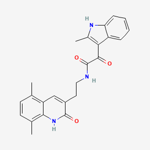 N-(2-(5,8-dimethyl-2-oxo-1,2-dihydroquinolin-3-yl)ethyl)-2-(2-methyl-1H-indol-3-yl)-2-oxoacetamide