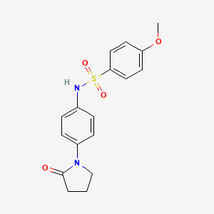 4-methoxy-N-(4-(2-oxopyrrolidin-1-yl)phenyl)benzenesulfonamide