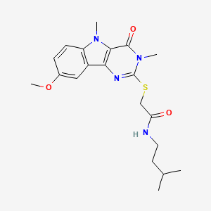 molecular formula C20H26N4O3S B2872130 N-(4-bromo-2-fluorophenyl)-N'-[4-methoxy-2-(4-methylphenyl)quinolin-6-yl]urea CAS No. 1113102-30-9