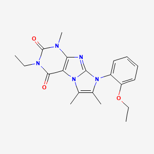 molecular formula C20H23N5O3 B2872137 6-(2-Ethoxyphenyl)-2-ethyl-4,7,8-trimethylpurino[7,8-a]imidazole-1,3-dione CAS No. 878733-01-8