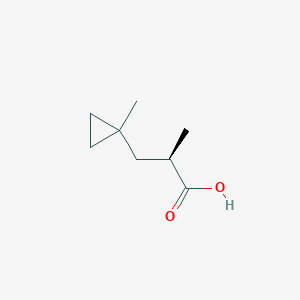 molecular formula C8H14O2 B2872142 (2R)-2-Methyl-3-(1-methylcyclopropyl)propanoic acid CAS No. 2248187-75-7