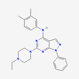 N-(3,4-dimethylphenyl)-6-(4-ethylpiperazin-1-yl)-1-phenyl-1H-pyrazolo[3,4-d]pyrimidin-4-amine