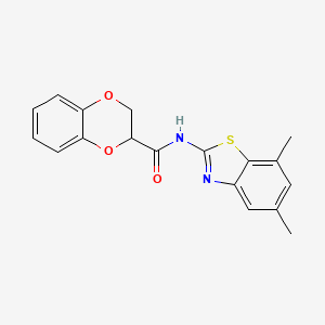 N-(5,7-dimethylbenzo[d]thiazol-2-yl)-2,3-dihydrobenzo[b][1,4]dioxine-2-carboxamide