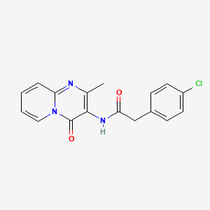 molecular formula C17H14ClN3O2 B2872183 2-(4-氯苯基)-N-(2-甲基-4-氧代-4H-吡啶并[1,2-a]嘧啶-3-基)乙酰胺 CAS No. 946335-65-5