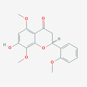 molecular formula C18H18O6 B2872188 7-Hydroxy-2',5,8-trimethoxyflavanone CAS No. 100079-34-3
