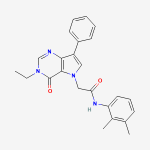 molecular formula C24H24N4O2 B2872195 N-(2,3-dimethylphenyl)-2-(3-ethyl-4-oxo-7-phenyl-3,4-dihydro-5H-pyrrolo[3,2-d]pyrimidin-5-yl)acetamide CAS No. 1251580-95-6