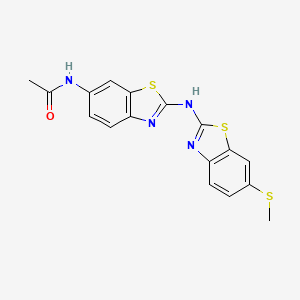 N-[2-[(6-methylsulfanyl-1,3-benzothiazol-2-yl)amino]-1,3-benzothiazol-6-yl]acetamide