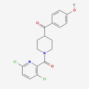 4-[1-(3,6-Dichloropyridine-2-carbonyl)piperidine-4-carbonyl]phenol