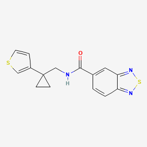 N-[(1-Thiophen-3-ylcyclopropyl)methyl]-2,1,3-benzothiadiazole-5-carboxamide