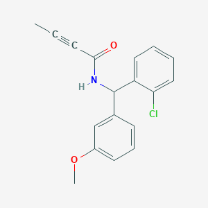 N-[(2-chlorophenyl)(3-methoxyphenyl)methyl]but-2-ynamide