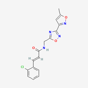 (E)-3-(2-chlorophenyl)-N-((3-(5-methylisoxazol-3-yl)-1,2,4-oxadiazol-5-yl)methyl)acrylamide