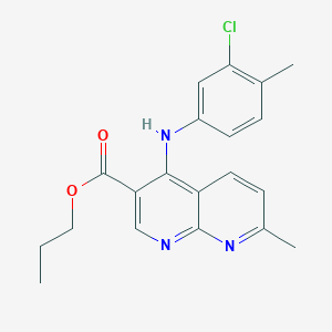 Propyl 4-((3-chloro-4-methylphenyl)amino)-7-methyl-1,8-naphthyridine-3-carboxylate