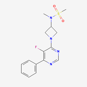N-[1-(5-Fluoro-6-phenylpyrimidin-4-yl)azetidin-3-yl]-N-methylmethanesulfonamide
