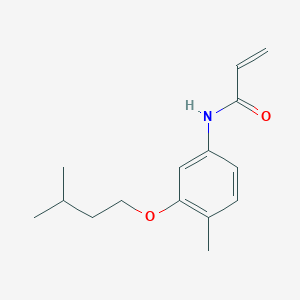 molecular formula C15H21NO2 B2872214 N-[4-Methyl-3-(3-methylbutoxy)phenyl]prop-2-enamide CAS No. 2305537-78-2