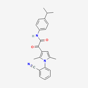 2-[1-(2-cyanophenyl)-2,5-dimethyl-1H-pyrrol-3-yl]-N-(4-isopropylphenyl)-2-oxoacetamide